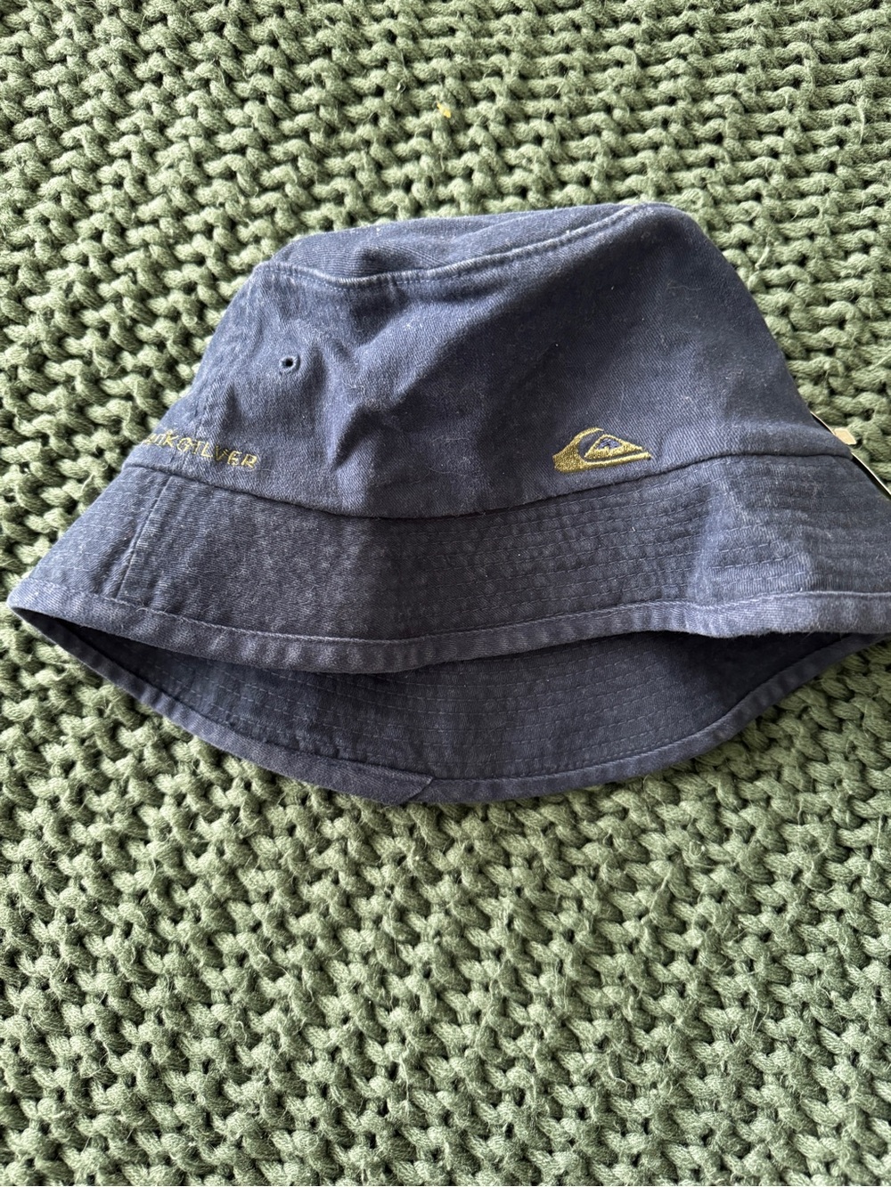 Quiksilver Navy Bucket Hat with Green Logo